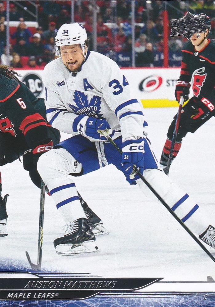 Sběratelská karta AUSTON MATTHEWS 2024-25 UD Series 2 Hockey